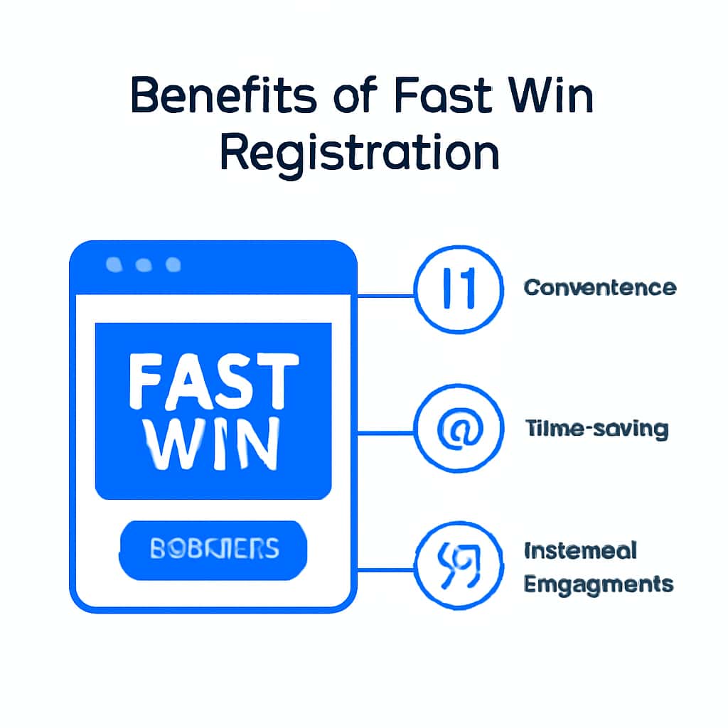 An educational illustration depicting the benefits of Fast Win Registration.