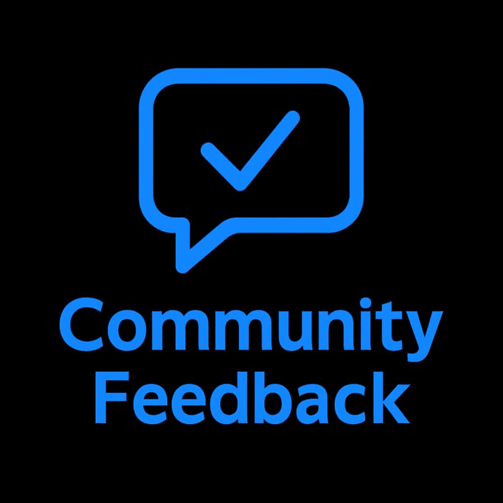 A clean badge symbolizing community feedback for Fast Win.