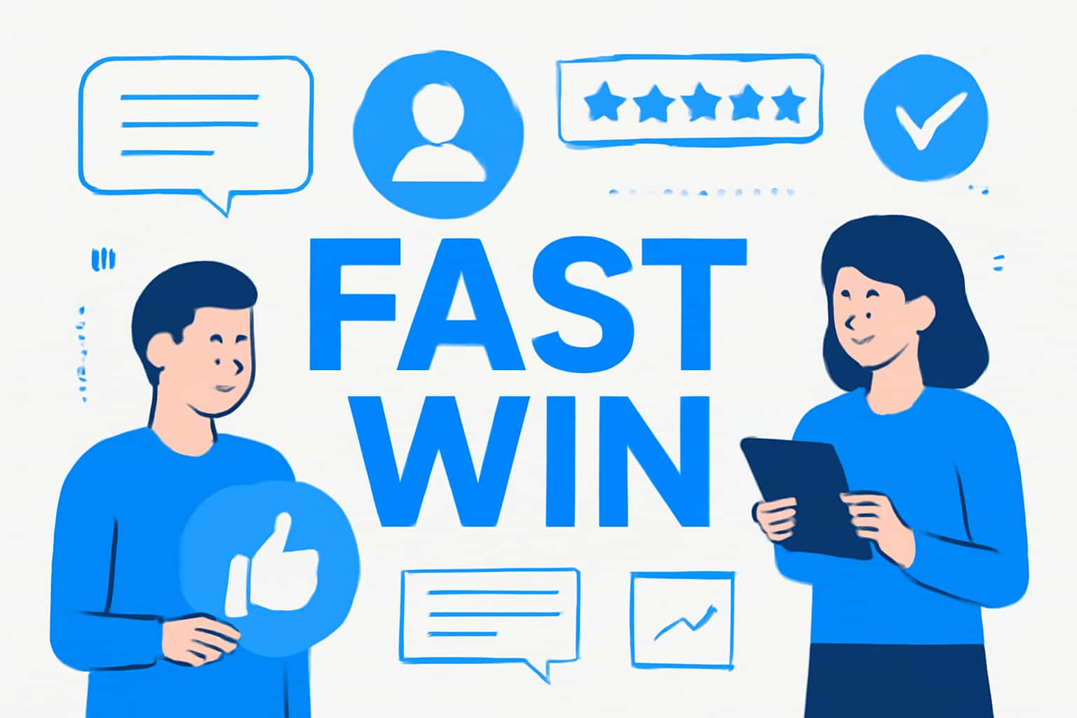 An illustration showcasing community feedback processes related to Fast Win.