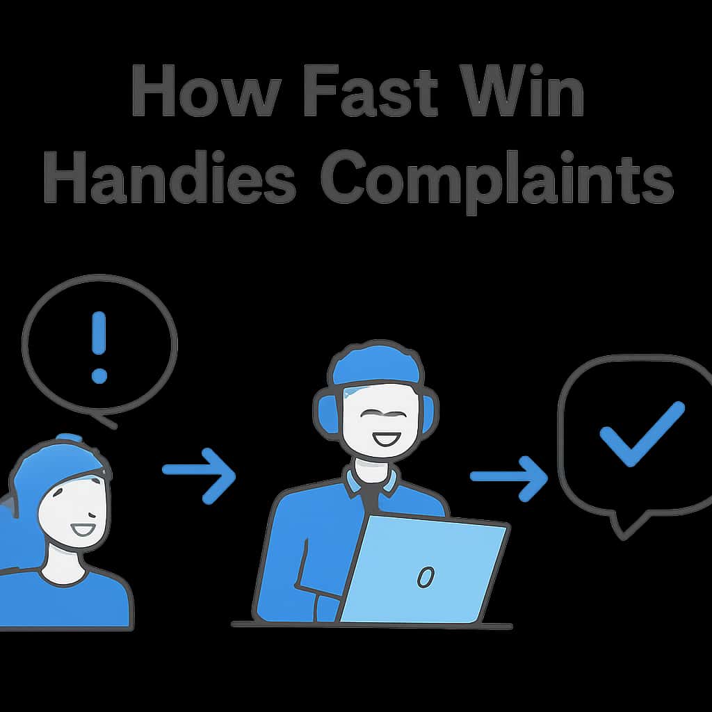 An illustration detailing the complaint handling process at Fast Win.
