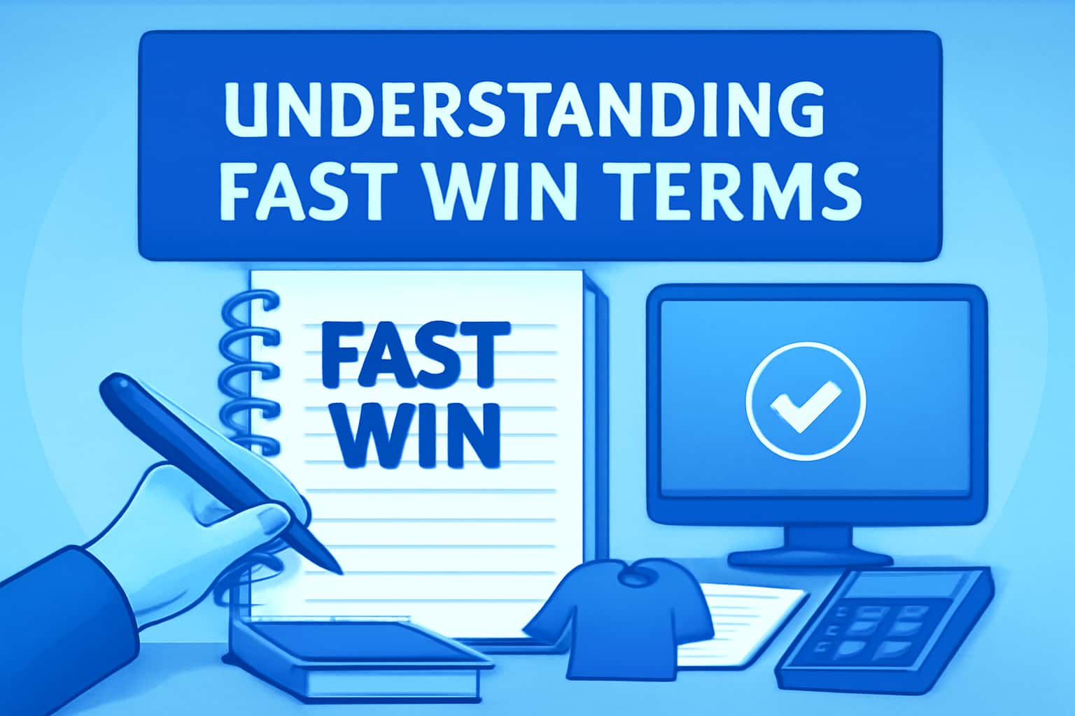 Informative scene depicting key Fast Win terms.