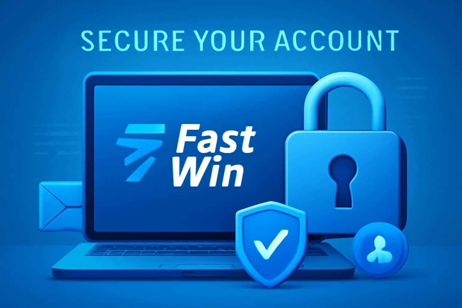 A visual representation of account security and verification for Fast Win.