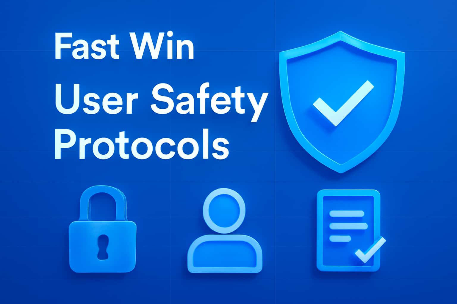 A visual representation of Fast Win User Safety Protocols featuring clear and prominent text.