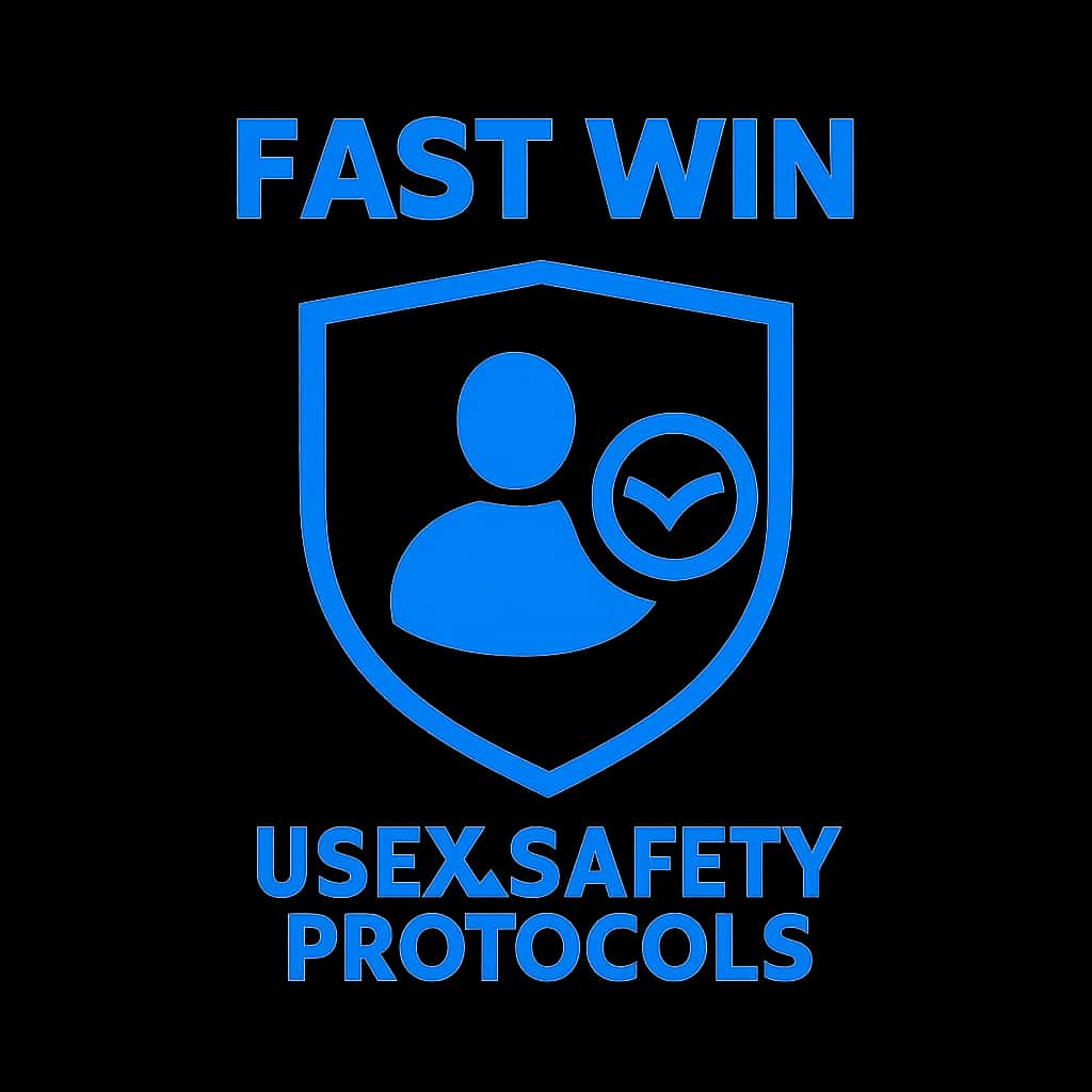 An icon representing Fast Win User Safety Protocols, cleanly designed with the title in focus.