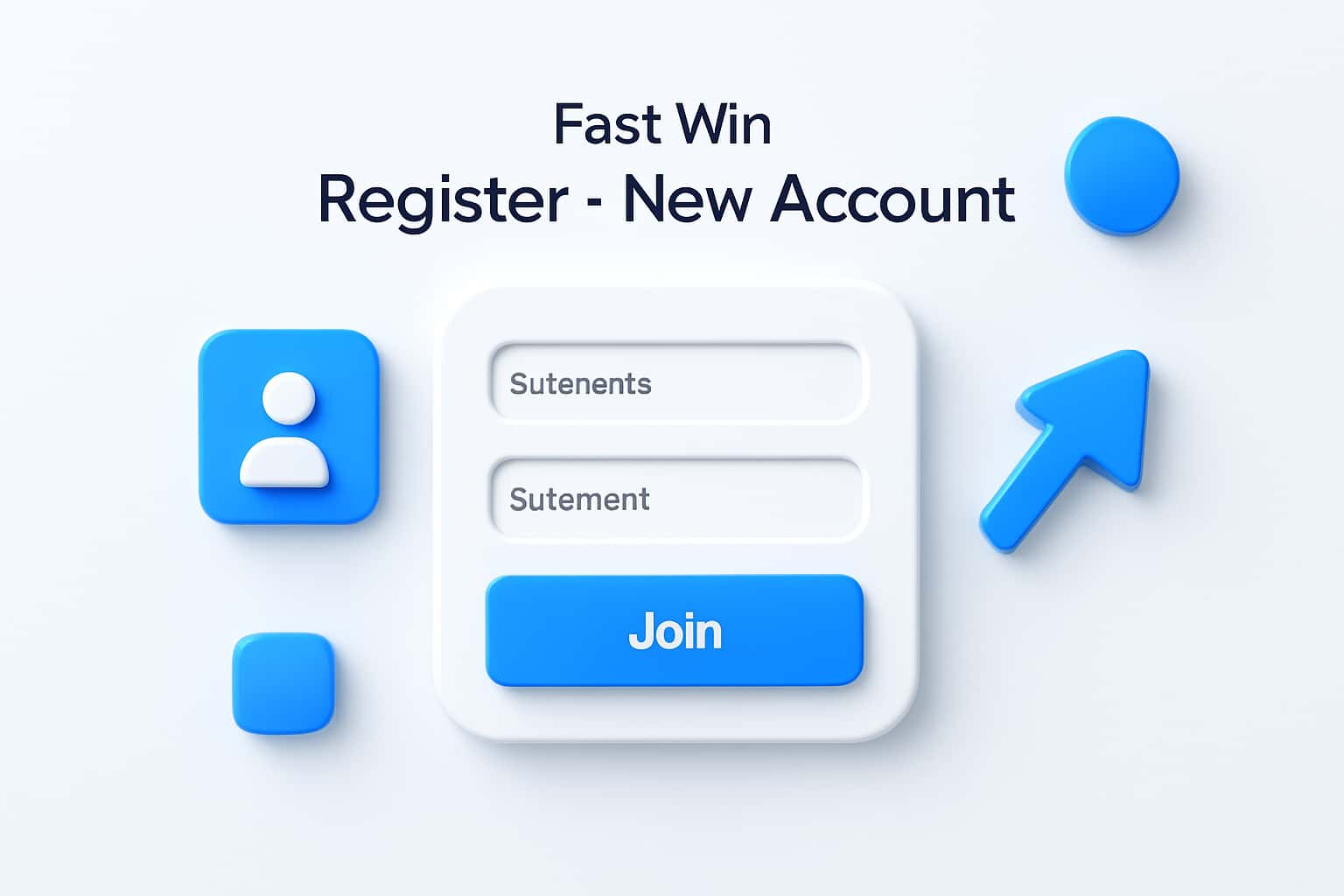 Fast Win Register - New Account Interface
